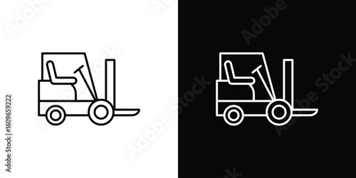 Forklift icon design vector art Illustrations