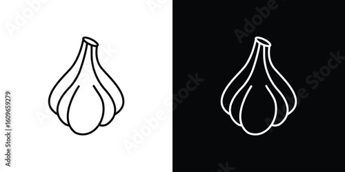 Garlic icon design vector art Illustrations