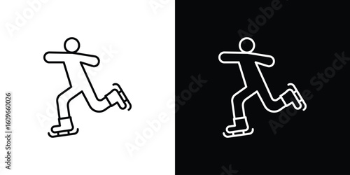 Ice skate icon design vector art Illustrations