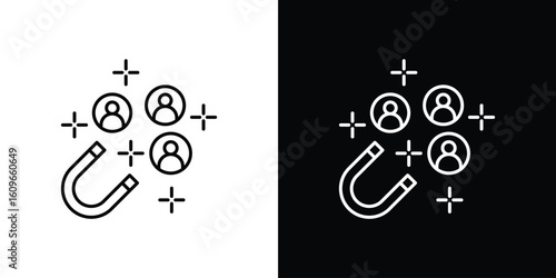 Magnet user icon design vector art Illustrations