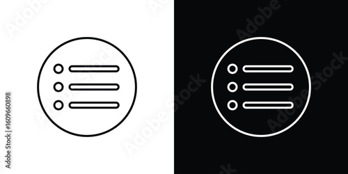 Menu list button icon design vector art Illustrations