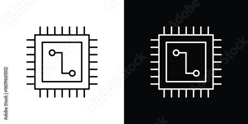 Microchip icon design vector art Illustrations