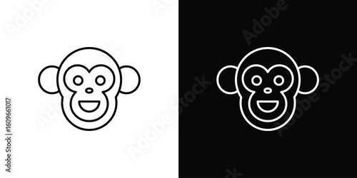 Monkey icon design vector art Illustrations