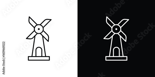 Mill sign icon design vector art Illustrations