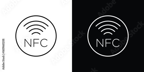 NFC icon design vector art Illustrations
