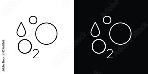 Oxygen O2 icon design vector art Illustrations