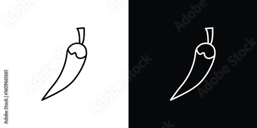 Pepper hot icon design vector art Illustrations