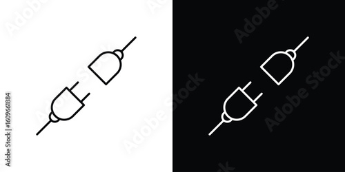 Plug connection icon design vector art Illustrations