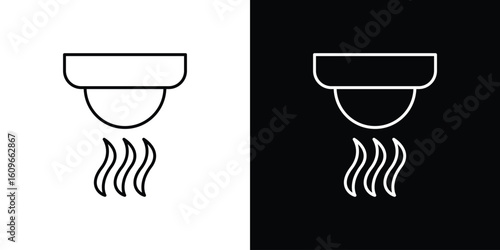 Sensor smoke icon design vector art Illustrations