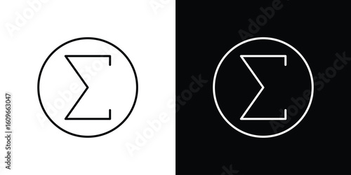 Sigma icon design vector art Illustrations