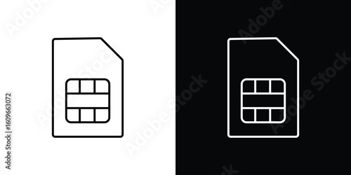 Sim card icon design vector art Illustrations