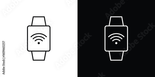 Smart watch icon design vector art Illustrations