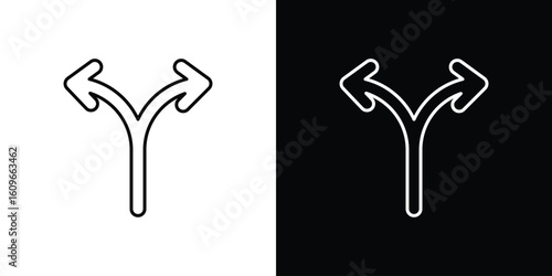 Split icon design vector art Illustrations