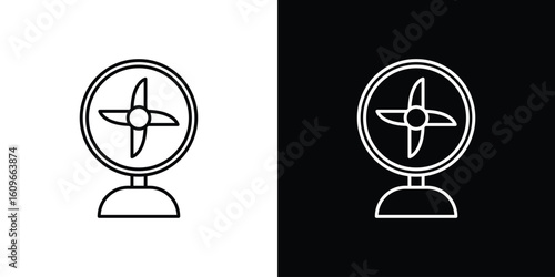 Table Fan icon design vector art Illustrations