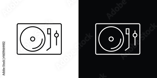 Turntable icon design vector art Illustrations