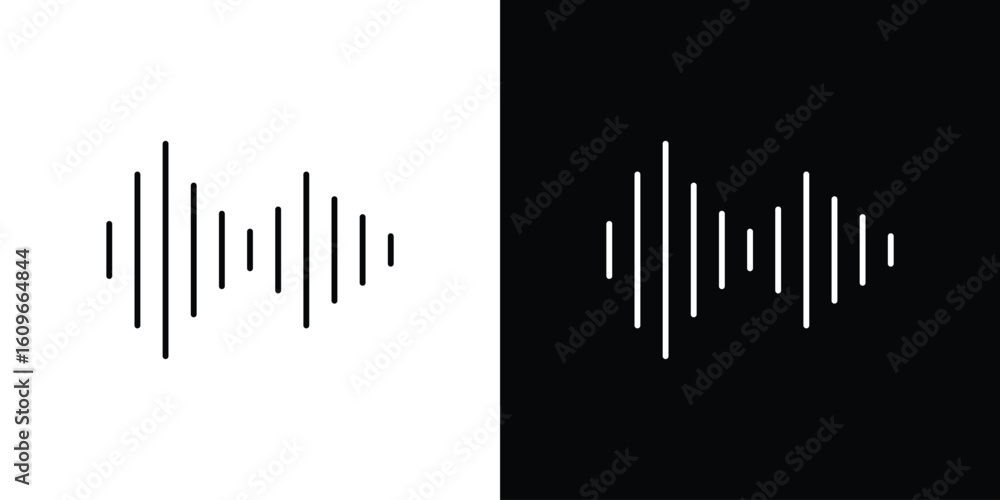 Obraz premium Waveform icon design vector art Illustrations