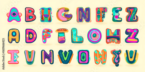Carnival Funky Font – Colorful Cartoon Alphabet