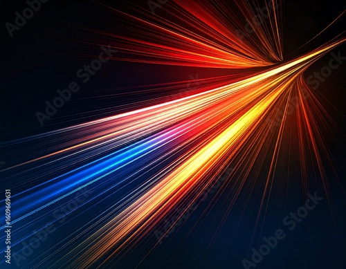 Abstract speed lines radiating from a point