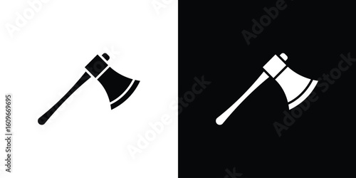 Axe icon. Vector illustration. Flat design.