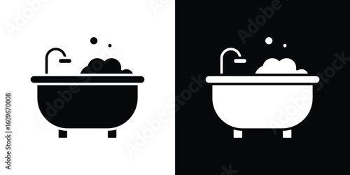 Bath icon. Vector illustration. Flat design.