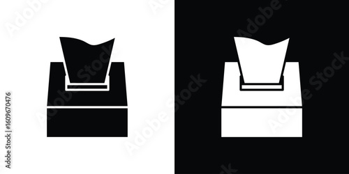 Box tissue icon. Vector illustration. Flat design.