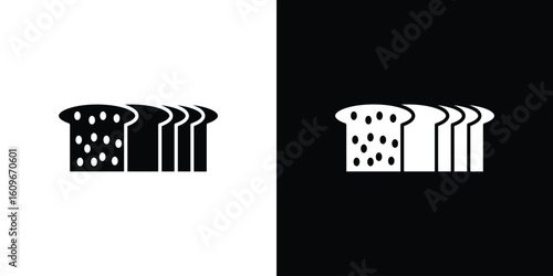 Bread loaf icon. Vector illustration. Flat design.