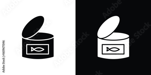 Canned food icon. Vector illustration. Flat design.