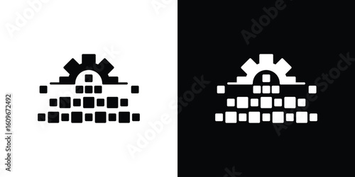 Digital transformation icon. Vector illustration. Flat design.