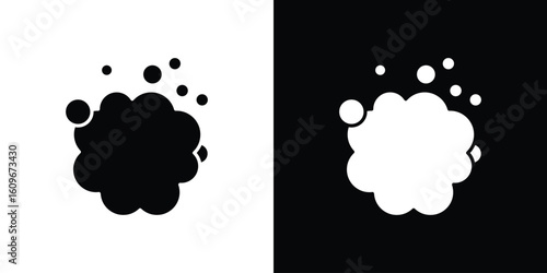 Foam icon. Vector illustration. Flat design.