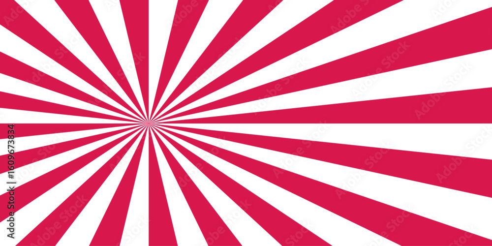 Fototapeta premium Abstract background with rays retro starburst. Funky ray elements, circle motifs, reminiscent of circus themes.Vintage beam sunburst texture. Classic vintage sun rays pattern. Simple Gradient Groovy.