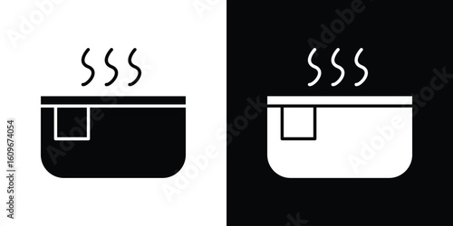 Hot tub icon. Vector illustration. Flat design.