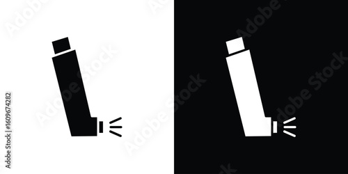 Inhaler icon. Vector illustration. Flat design.