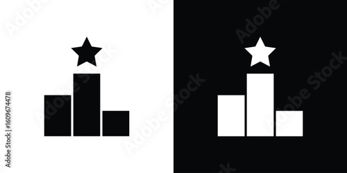 Leaderboard icon. Vector illustration. Flat design.