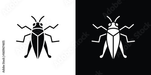 Locust icon. Vector illustration. Flat design.