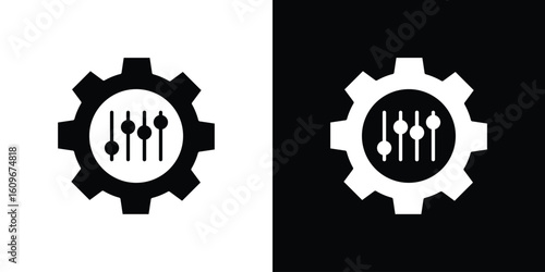 Mass customization icon. Vector illustration. Flat design.