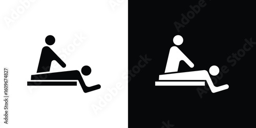 Massage icon. Vector illustration. Flat design.
