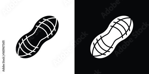Peanut icon. Vector illustration. Flat design.