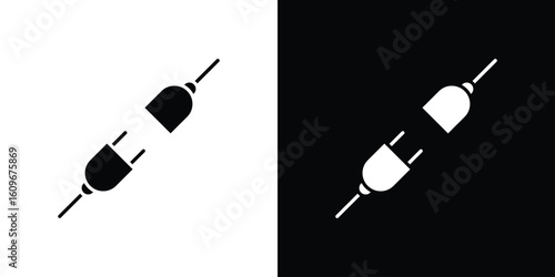 Plug connection icon. Vector illustration. Flat design.