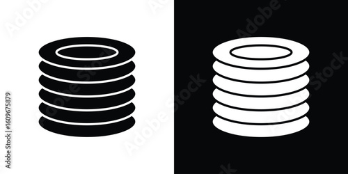 Plates icon. Vector illustration. Flat design.