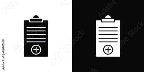 Prescription icon. Vector illustration. Flat design.