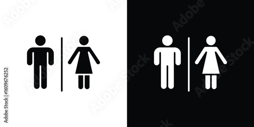 Restroom icon. Vector illustration. Flat design.