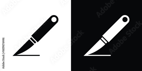 Scalpel path icon. Vector illustration. Flat design.