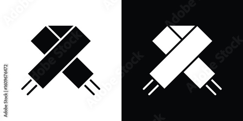 Scarf icon. Vector illustration. Flat design.