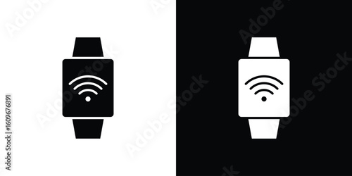 Smart watch icon. Vector illustration. Flat design.