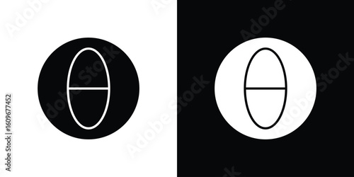 Theta icon. Vector illustration. Flat design.