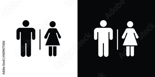 Toilet icon. Vector illustration. Flat design.