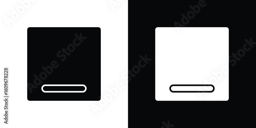Window Minimize icon. Vector illustration. Flat design.