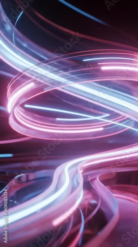 Futuristic Neon Data Stream