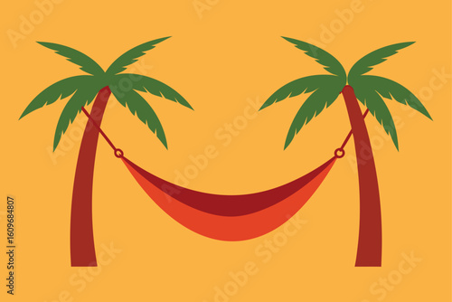 hammock between swaying palms
