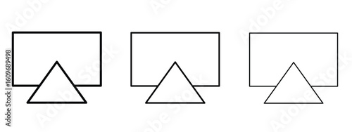 Airplay icon linear style sign for mobile concept and web design.